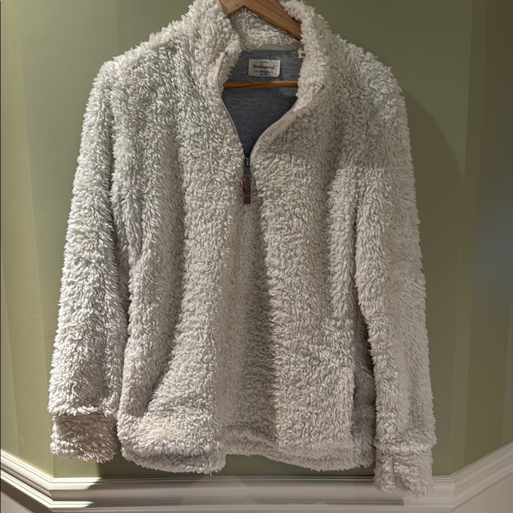 Cozy White Sherpa Pullover